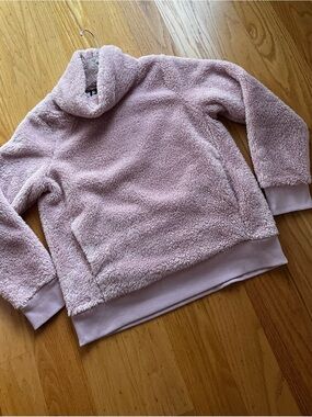Cozy Pink Fleece Sherpa pullover sweatshirt Lukka Lux size Medium